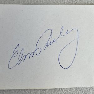 Elvis Presley signed autographed 4×3 inch album page THE KING autographs Prime Autographs - Top Celebrity Signatures Celebrity Signatures