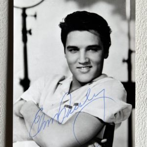 Elvis Presley signed twice autographed 4×6 inch postcard photo photograph autograph Prime Autographs - Top Celebrity Signatures Celebrity Signatures