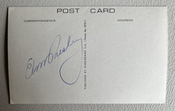 Elvis Presley signed twice autographed 4×6 inch postcard photo photograph autograph Prime Autographs - Top Celebrity Signatures Celebrity Signatures