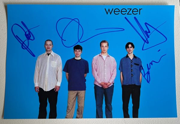 Weezer band signed autographed 8×12 photo Blue Album Rivers Cuomo autographs Prime Autographs - Top Celebrity Signatures Celebrity Signatures