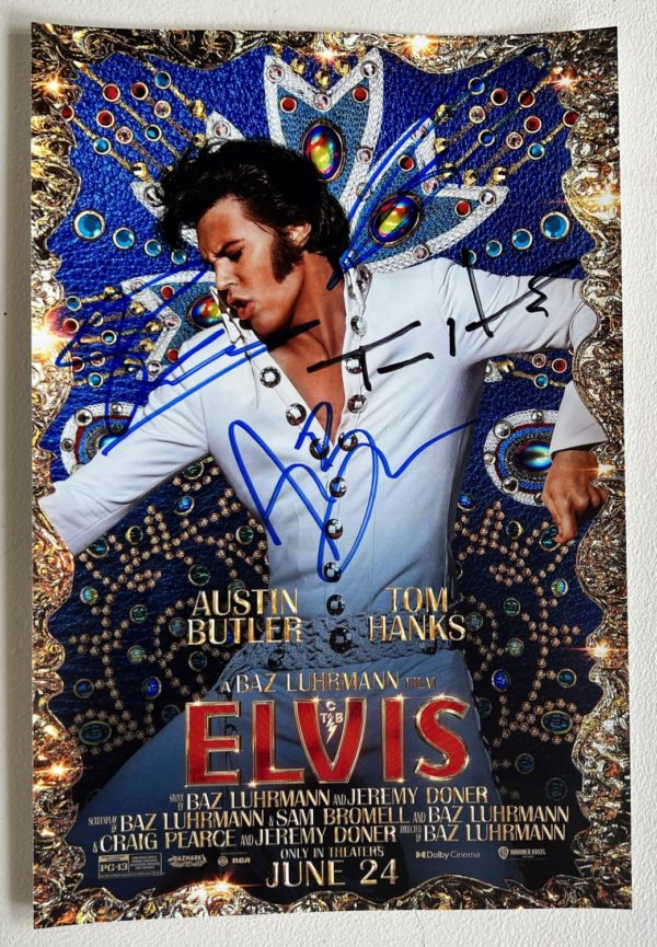 Elvis cast signed autographed 8×12 photo Austin Butler Tom Hanks Olivia DeJonge autographs Prime Autographs - Top Celebrity Signatures Celebrity Signatures