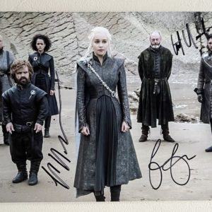 Game of Thrones cast signed 8×12 photo Clarke Harington Prime Autographs - Top Celebrity Signatures Celebrity Signatures