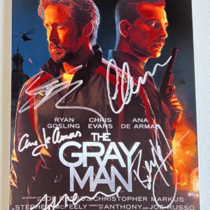 The Gray Man cast autograph 8×12 photo Evans Ryan Gosling Prime Autographs - Top Celebrity Signatures Celebrity Signatures