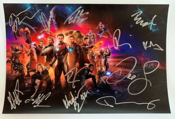 Avengers Infinity War cast signed autographed photo Downey Prime Autographs - Top Celebrity Signatures Celebrity Signatures