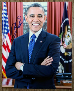 barack obama autographs w1302 o