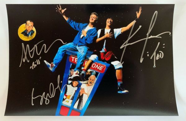 Bill and Ted’s Excellent Adventure cast signed photo Reeves Prime Autographs - Top Celebrity Signatures Celebrity Signatures