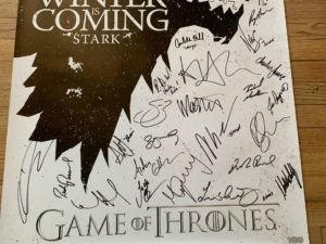 game of thrones autographs kit harington emilia clarke signed autographed poster photo for sale w1920 o