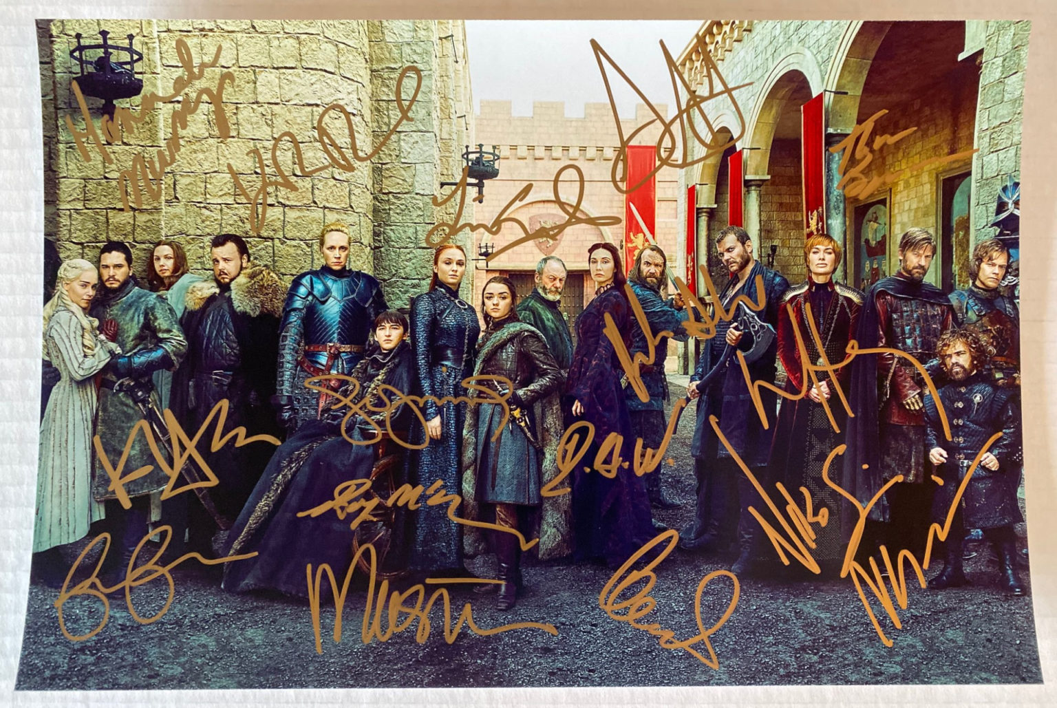 GAME OF THRONES Emilia Clarke Kit Harington Signed Autographed Photo Silver COA Hologram main image 0