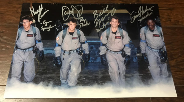 Ghostbusters cast signed autographed 8×12 photo Murray Ramis Prime Autographs - Top Celebrity Signatures Celebrity Signatures