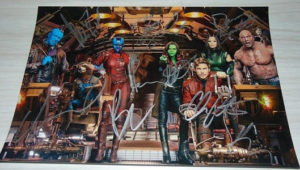 guardians of the galaxy autographed photo photograph w529 o