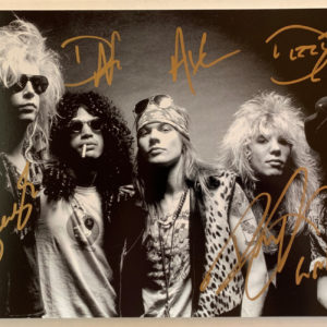 Guns N Roses band signed autographed 8×12 Axl Rose Slash Duff McKagan autographs Prime Autographs - Top Celebrity Signatures Celebrity Signatures