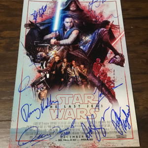 Star Wars The Last Jedi cast signed autographed photo Ridley Prime Autographs - Top Celebrity Signatures Celebrity Signatures