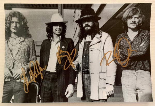 Led Zeppelin signed autographed 8×12 photo Jimmy Page Robert Plant autographs photograph Prime Autographs - Top Celebrity Signatures Celebrity Signatures