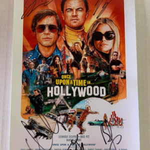 Once Upon a Time in Hollywood cast signed photo Dicaprio Prime Autographs - Top Celebrity Signatures Celebrity Signatures