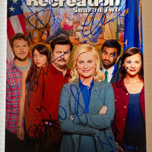 Parks and Recreation cast signed photo Amy Poehler Offerman Prime Autographs - Top Celebrity Signatures Celebrity Signatures