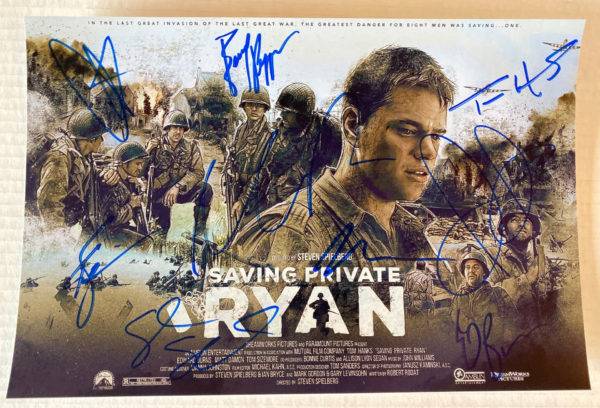 Saving Private Ryan cast signed autographed 8×12 photo Hanks Prime Autographs - Top Celebrity Signatures Celebrity Signatures