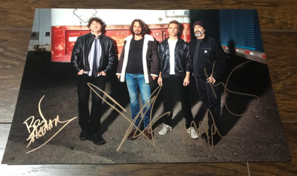 Soundgarden band signed autographed 8×12 photo Chris Cornell autographs photograph Prime Autographs - Top Celebrity Signatures Celebrity Signatures
