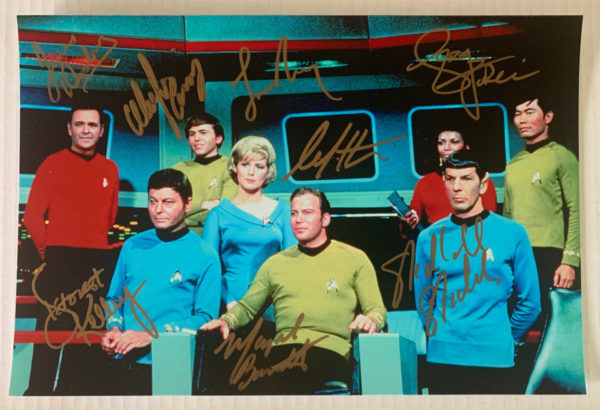 Star Trek 1966 cast signed 8×12 photo William Shatner Prime Autographs - Top Celebrity Signatures Celebrity Signatures