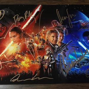 Star Wars The Force Awakens cast signed photo Ford Fisher Prime Autographs - Top Celebrity Signatures Celebrity Signatures