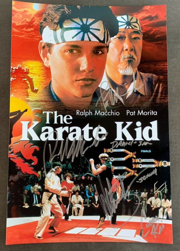 The Karate Kid cast signed autographed 8×12 photo Macchio Prime Autographs - Top Celebrity Signatures Celebrity Signatures