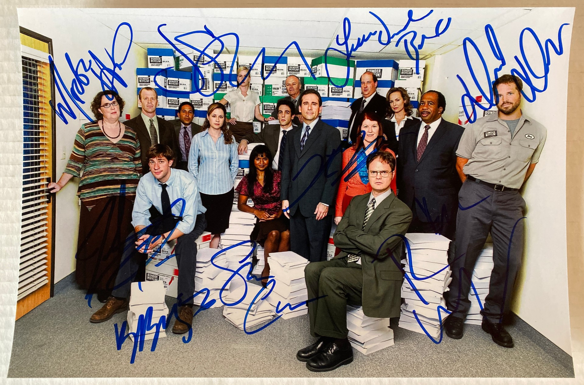 The Office cast signed autographed photo Steve Carell Wilson