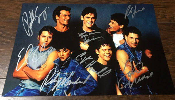 The Outsiders cast signed autographed photo Swayze Cruise Prime Autographs - Top Celebrity Signatures Celebrity Signatures