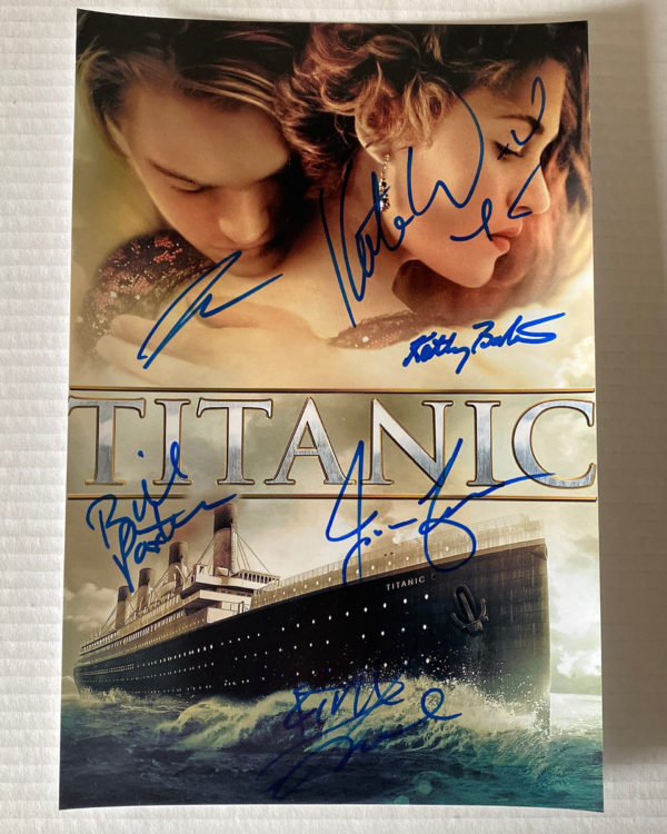 Titanic cast signed autographed 8×12 photo Dicaprio Winslet Prime Autographs - Top Celebrity Signatures Celebrity Signatures