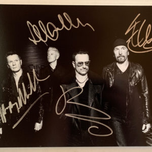 U2 signed autographed 8×12 photo Bono The Edge autographs band photograph Prime Autographs - Top Celebrity Signatures Celebrity Signatures
