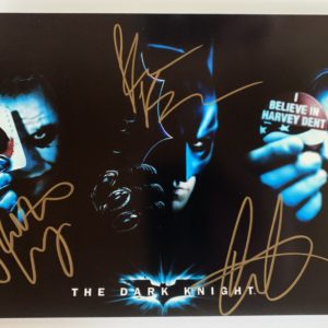 Batman Dark Knight cast autograph 8×12 photo Heath Ledger Prime Autographs - Top Celebrity Signatures Celebrity Signatures