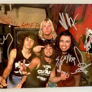 Slayer band signed autographed 8×12 photo Tom Araya Jeff Hanneman autographs photograph Prime Autographs - Top Celebrity Signatures Celebrity Signatures