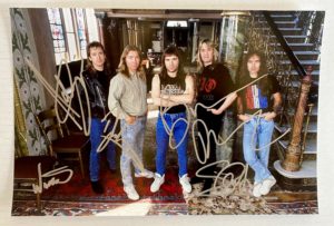 Iron Maiden band signed autographed 8x12 photo Bruce Dickinson autographs