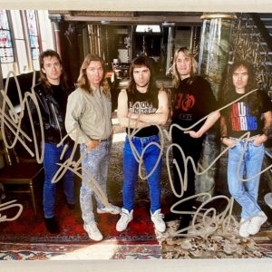 Iron Maiden band signed autographed 8×12 photo Bruce Dickinson autographs Prime Autographs - Top Celebrity Signatures Celebrity Signatures
