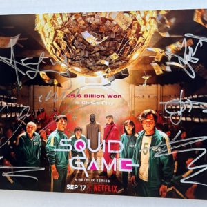 Squid Game cast signed autographed photo Jung-Jae Hae-Soo Prime Autographs - Top Celebrity Signatures Celebrity Signatures