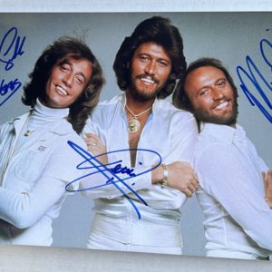 Bee Gees full band signed autographed 8×12 photo Barry Gibb Maurice Robin autographs Prime Autographs - Top Celebrity Signatures Celebrity Signatures