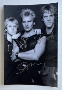The Police full band signed autographed 8x12 photo Sting Stewart Copeland