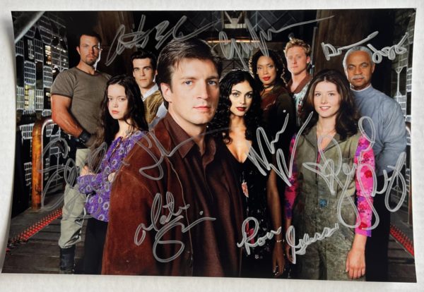 Firefly cast signed autographed 8×12 photo Fillion Baccarin Prime Autographs - Top Celebrity Signatures Celebrity Signatures