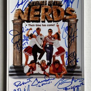 Revenge of the Nerds cast autograph 8×12 photo Carradine Prime Autographs - Top Celebrity Signatures Celebrity Signatures