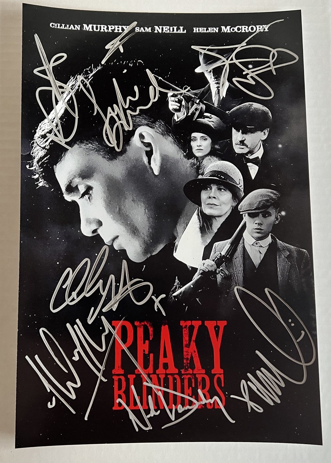 Peaky Blinders Cast Signed Autograph Photo Cillian Murphy 