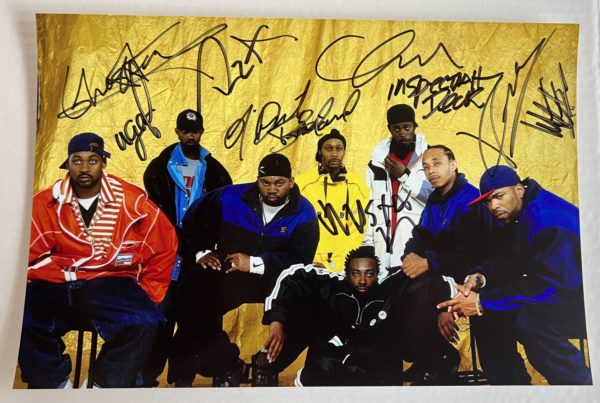Wu-Tang Clan full group signed autographed 8×12 photo Ol’ Dirty Bastard RZA autographs Prime Autographs - Top Celebrity Signatures Celebrity Signatures
