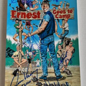 Ernest Goes to Camp cast autograph 8×12 photo Jim Varney Prime Autographs - Top Celebrity Signatures Celebrity Signatures