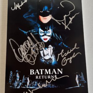 Batman Returns cast autograph 8×12 photo Keaton DeVito Prime Autographs - Top Celebrity Signatures Celebrity Signatures