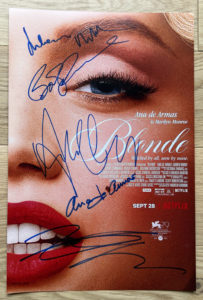 blonde 2022 cast signed autographed photo ana de armas adrien brody marilyn monroe autographs for sale 1