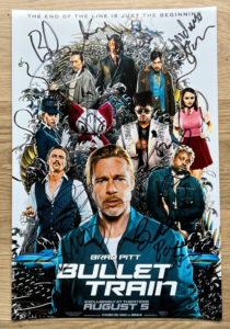 bullet train cast signed autographed photo brad pitt autographs for sale