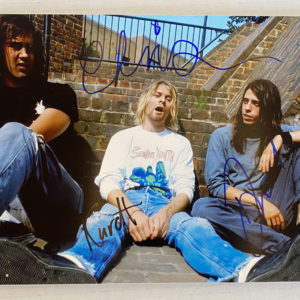 Nirvana band Kurt Cobain signed autographed 8×12 photo photograph Dave Grohl autographs Prime Autographs - Top Celebrity Signatures Celebrity Signatures