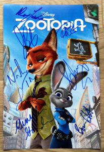 zootopia cast signed autographed photo ginnifer goodwin jason bates autographs for sale
