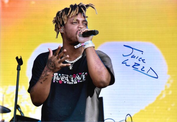 Juice Wrld signed autographed 8×12 inch photo + COA Prime Autographs - Top Celebrity Signatures Celebrity Signatures